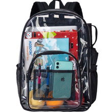 Load image into Gallery viewer, Clear Backpack, Heavy Duty Transparent Backpack.